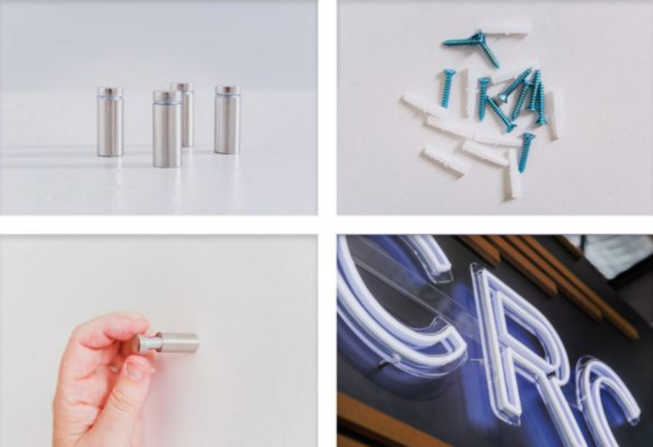 LED Neon Sign + Custom Business Sign remotes, power adapters, hanging ...