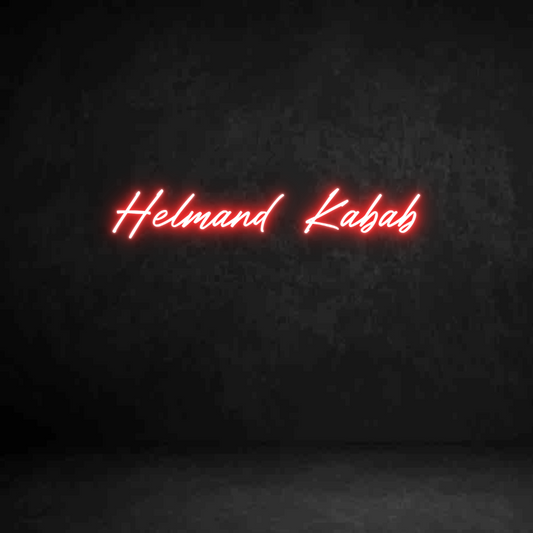 Custom Neon Sign: Helmand Kabab