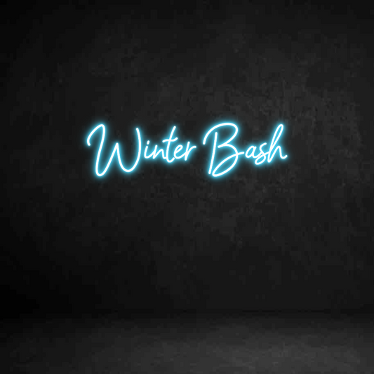 Custom Neon Sign: Winter Bash