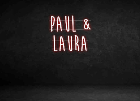 Custom Neon Sign: Paul &
Laura