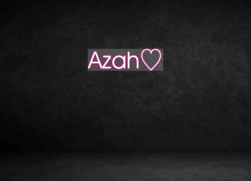 Custom Neon Sign: Azah♡