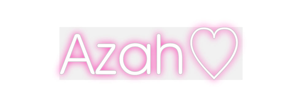 Custom Neon Sign: Azah♡