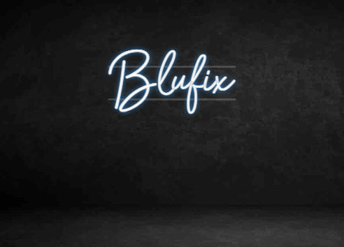 Custom Neon Sign: Blufix