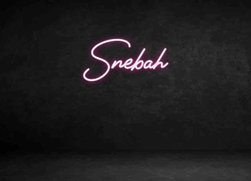 Custom Neon Sign: Snebah