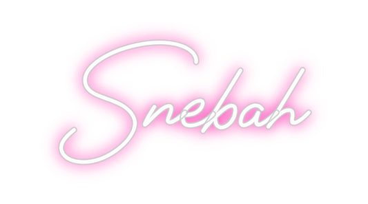 Custom Neon Sign: Snebah