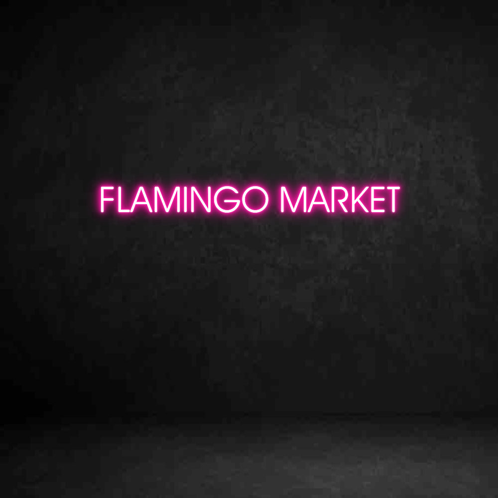 Custom Neon Sign: FLAMINGO MARKET