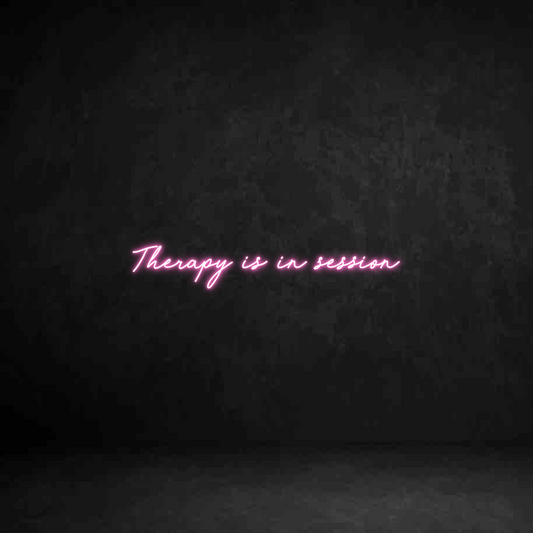 Custom Neon Sign: Therapy is in...