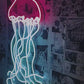 Jellyfish Float — [red//green] LED Neon Sign