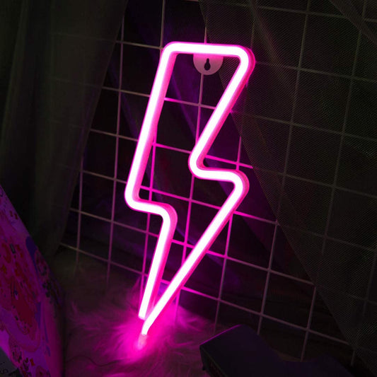 LIGHTNING BOLT — [pink] NEON LED LIGHT