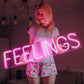 "FEELINGS" — LED Neon Sign