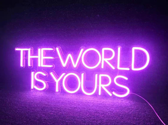 "THE WORLD IS YOURS" [19"] – [choose colour]